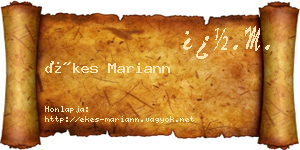 Ékes Mariann névjegykártya